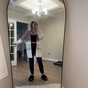 Barefoot Dreams CozyChic Sunset Boyfriend Cardigan S